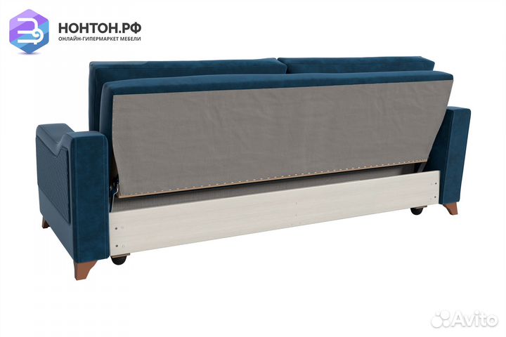 Диван книжка Дуглас 3-х местный синий