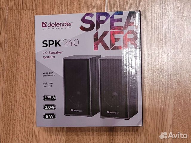 Колонки defender spk 240 2.0 черный 65224 купить в Москве | Электроника ...