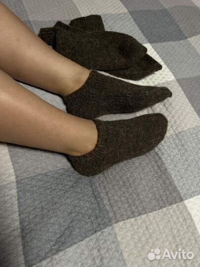 Носки ручной вязки шерстяные