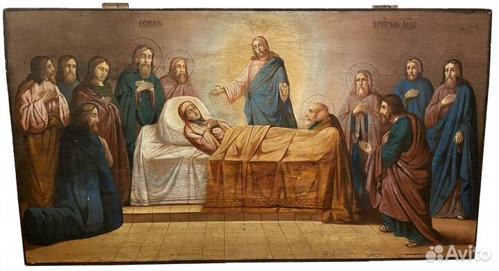 Икона Храмовая Успение 19 век старинная