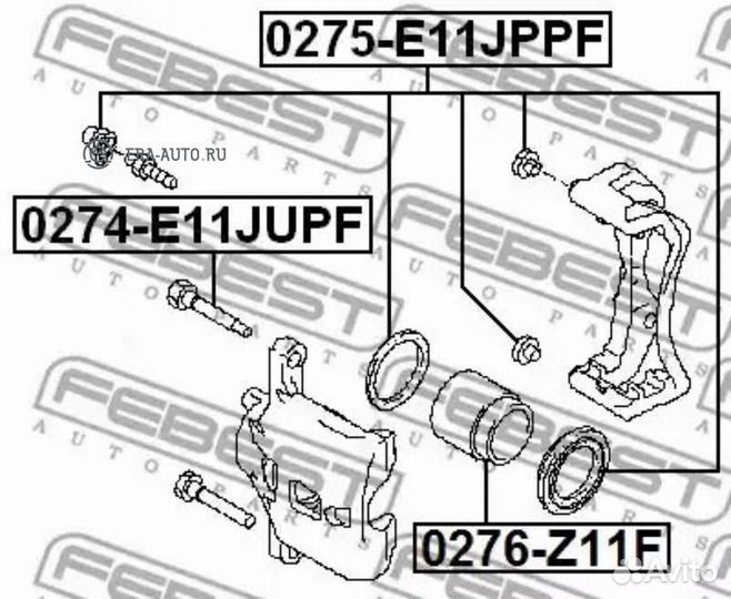 Febest 0276Z11F Поршень суппорта тормозного передн