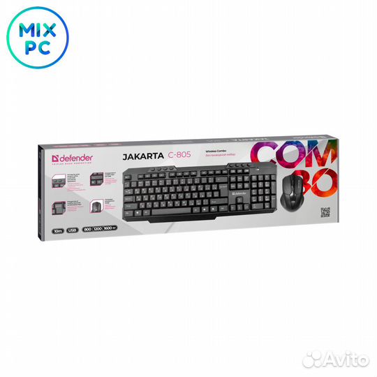 Комплект клавиатура + мышь Defender Jakarta C-805