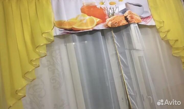Комплект штор на кухню (новые)