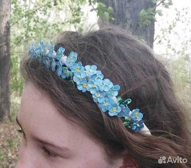 Венок из нежных незабудок своими руками