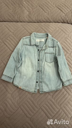 Джинсовая рубашка и джинсы zara