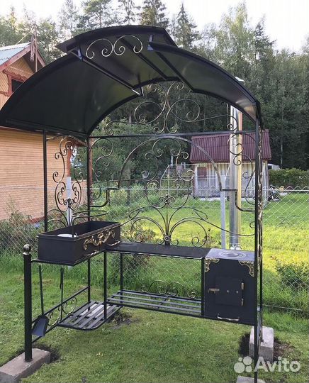 Мангал с крышей