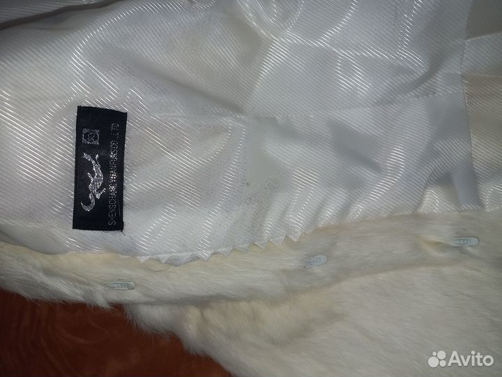 Свадебный полушубок из меха кролика размер 46