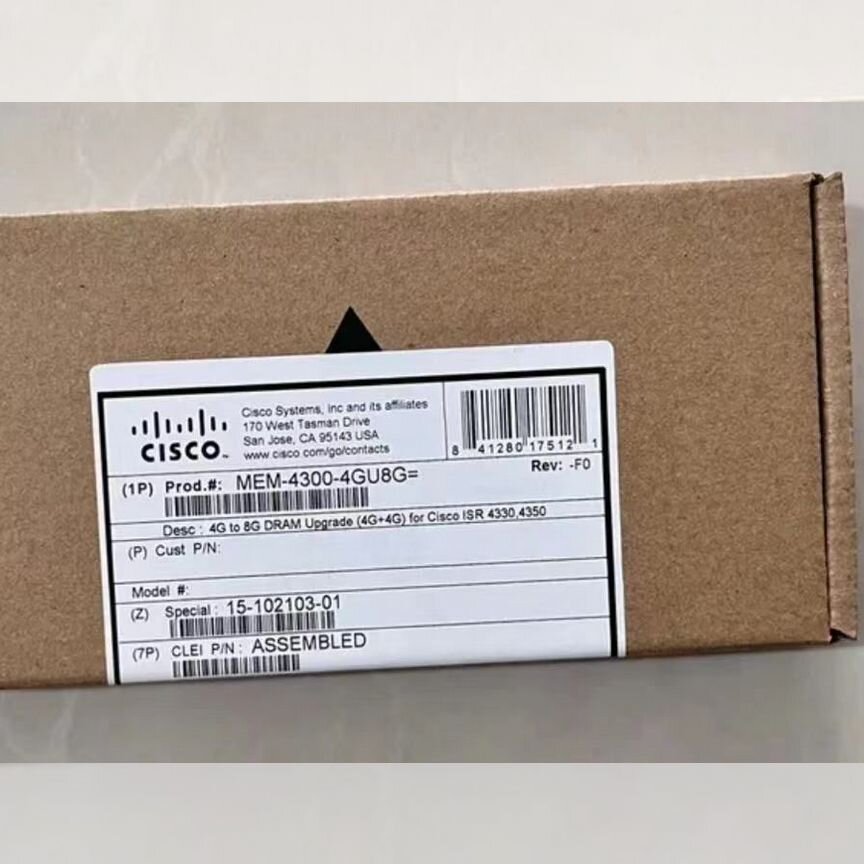 [MEM-4300-4GU8G] Модуль Памяти Cisco (2 Планки По4g) Mem-4300-4gu8g