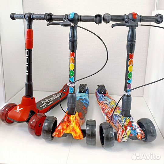 Самокат детский трёхколёсный складной