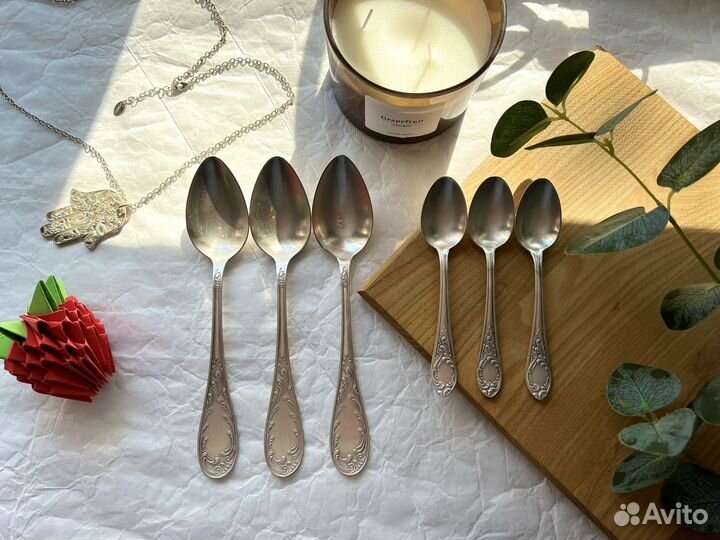 Мельхиоровые ложки мнц посеребренные