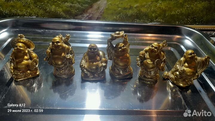 Статуэтки будды 6 шт