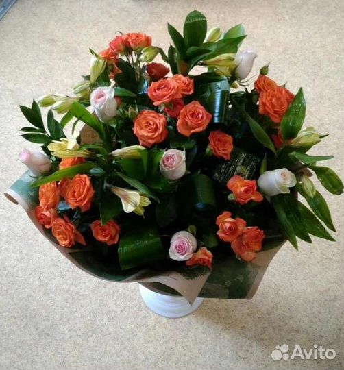 Цветы розы букет