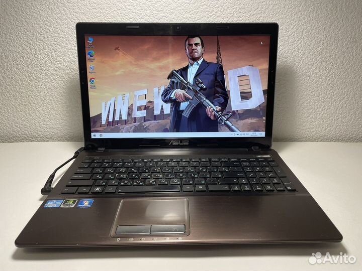 Мощный ноутбук Asus intel/6gb/2видеокарты/ssd