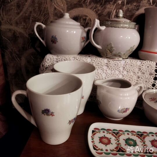 Бокалы, молочники, сахарница Вербилки