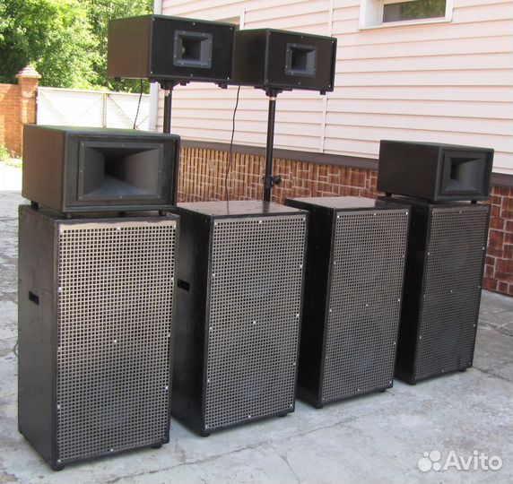 Колонки X-Acoustic 4200W 8ш Pro Рупоры+Сабы Стойки