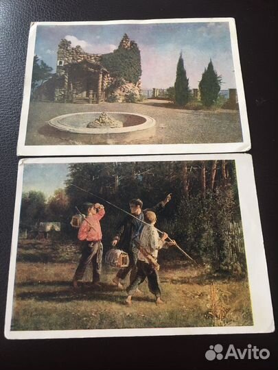 Почтовая карточка Артек 55-й год и другие