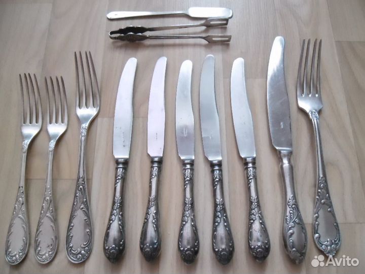 Ложки, вилки мельхиор
