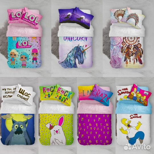 Белье постельное с принтами героев на заказ