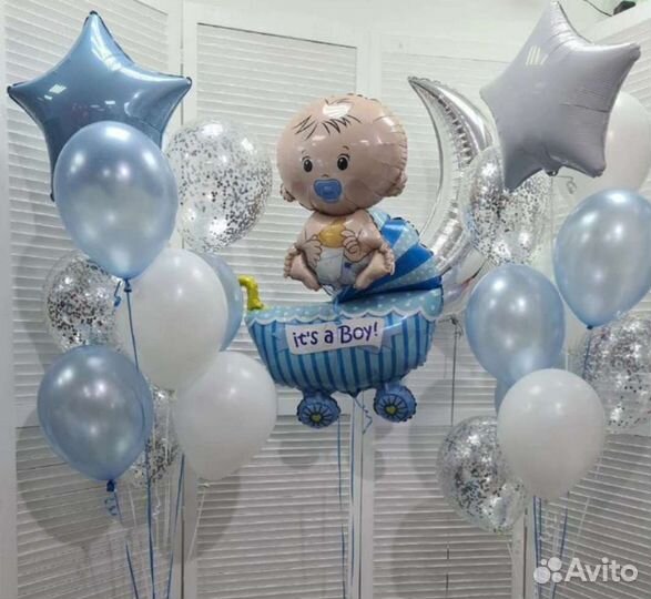 Гелевые шары на выписку с доcтавкой, все районы