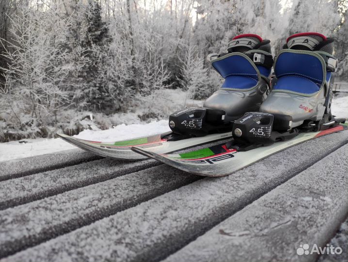 Горные лыжи детские 70 Elan с ботинками