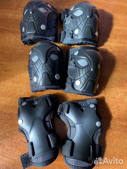 Роликовые коньки детские со шлемом и защитой