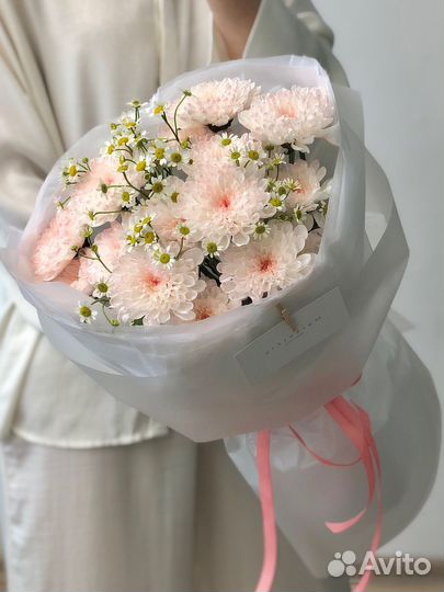 Букет с ромашками