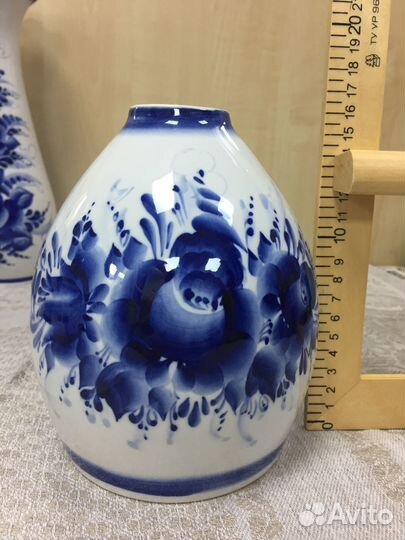 Ваза для цветов гжель