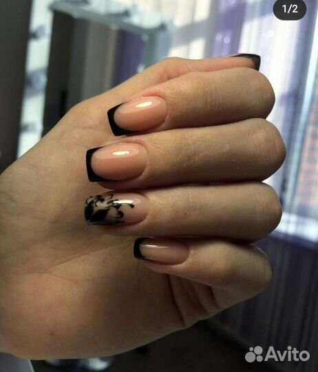 Маникюр гель лак наращивание ногтей