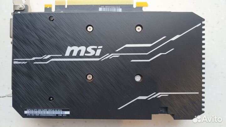 Видеокарта MSI 1660 super ventus XS OCV1 6GB