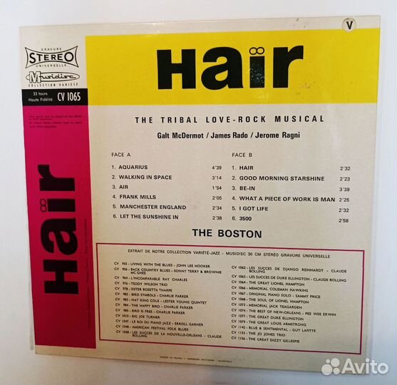 Винтажная виниловая пластинка LP The Boston Hair T