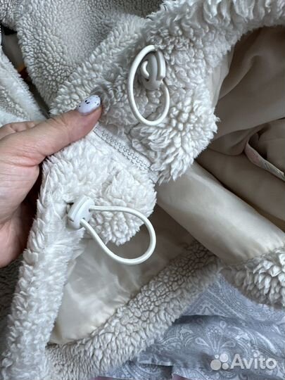 Куртка бомбер тедди плюшевая женская s