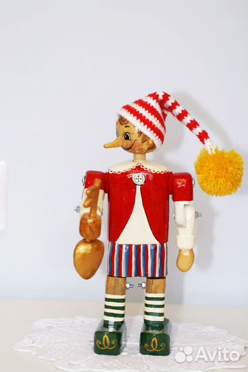 Буратино деревянная игрушка ручной работы