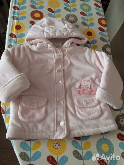 Курточка brums р 12 мес велюр теплая