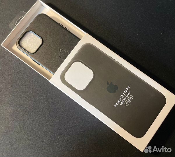 Чехол Leather Case MagSafe для iPhone 12/12Pro