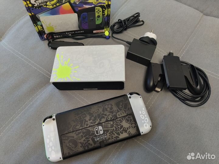 Чипованная Nintendo Switch oled Splatoon 64+256 Гб