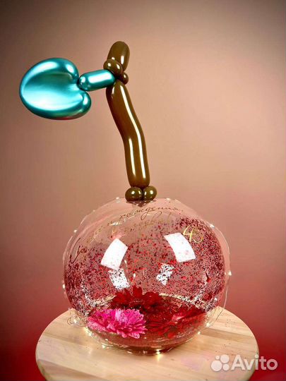 Цветок в шаре, живая роза в шаре