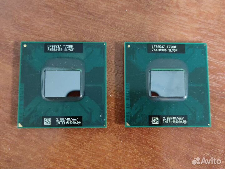 Процессоры Core 2 Duo мобильные T7200, T7250