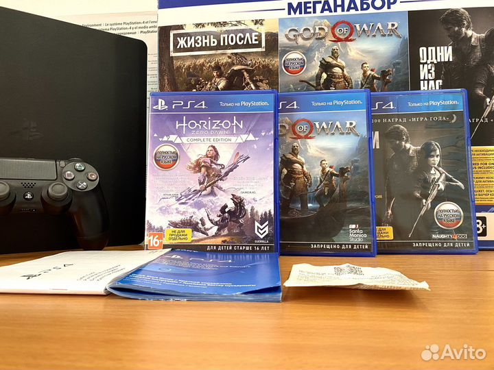 Sony PS4 Slim 1tb Как новая/Топ игры/Гарантия/чек