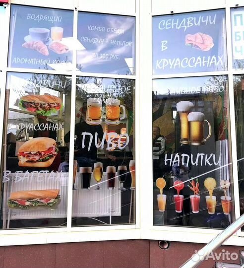 Рекламные наклейки на окна и баннеры