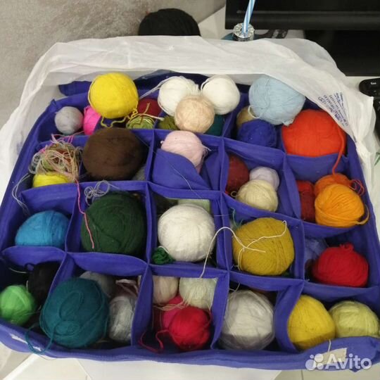 Нитки мулине шерстяные, для, вышивания, много
