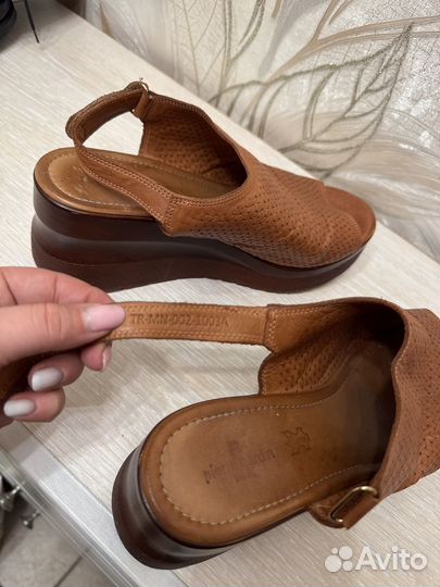 Pierre cardin 40 женские шлепки натуральная кожа