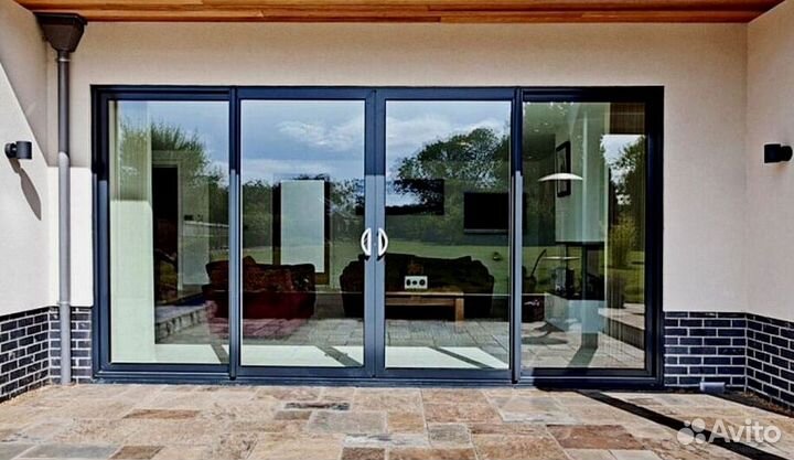 Алюминиевые двери под ключ