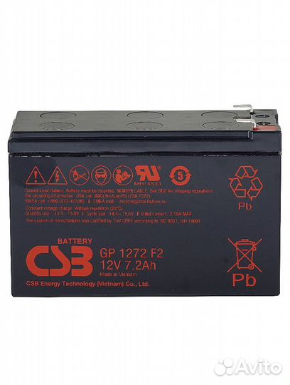 Аккумулятор 7,2 ah 12v