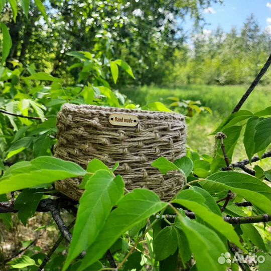 Корзина джутовая