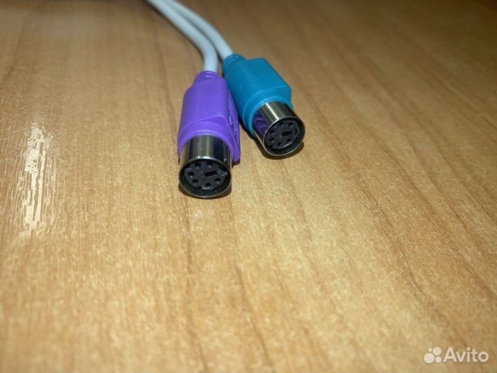 Переходник USB 2.0 (M) на 2 PS/2 (F) для мыши и кл