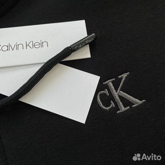 Зип худи calvin Klein черное с начесом