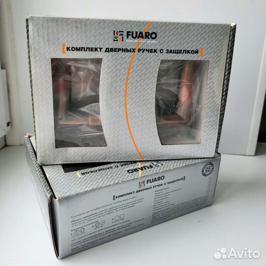 Дверная ручка. Ручка защелка fuaro 894 AC-B фик