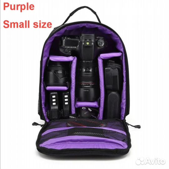 Легкий Фоторюкзак для камеры компактный Фиолетовый