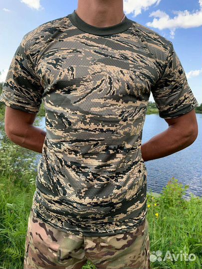 Футболка сетчатая камуфляжная