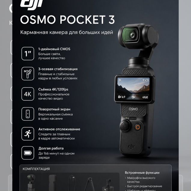 Экшн-камера DJI Osmo Pocket 3